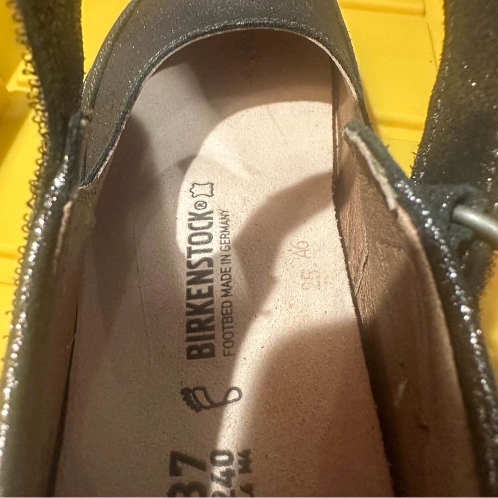 Birkenstock Kids Silver Metallic Mary Jane Shoes “June” NWT - Picture 6 of 7